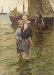 Berthold Genzmer (Boggusch/Westpreußen 1858 - Königsberg 1927). The Fisherman's Children.