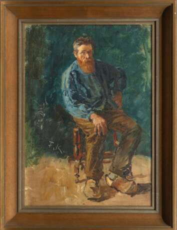 Friedrich Kallmorgen (Altona 1856 - Grötzingen 1924). Sitting Man. - фото 2