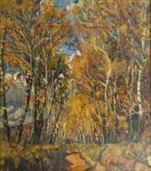 Marie Hager (Penzlin 1872 - Burg Stargard 1947). Alley of Birches.