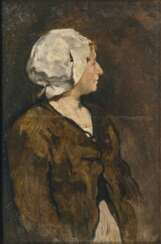 Thomas Herbst (Hamburg 1848 - Hamburg 1915). Woman with white Hood.