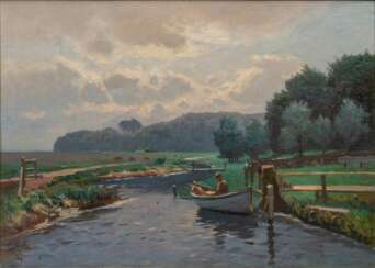 Heinrich Petersen-Angeln (Lundsgaard 1850 - Düsseldorf 1906). Summer Morning near Glücksburg.