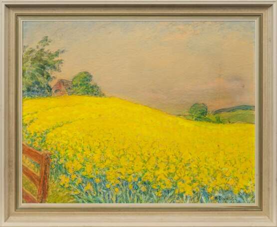 Heinrich Blunck-Heikendorf (Kiel 1891 - Kiel 1963). Blossoming Rape Seed. - photo 2