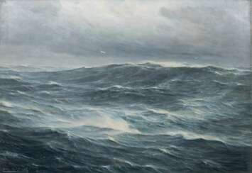 Johannes Holst (Hamburg-Altenwerder 1880 - Hamburg-Altenwerder 1965). On the high Seas.