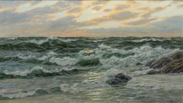Patrick von Kalckreuth (Kiel 1898 - Starnberg 1970). Rocks on the Shore.
