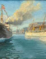 Christopher Rave (Hamburg 1880 - Hamburg 1933). The Hohenzollern off the Turkish coast.
