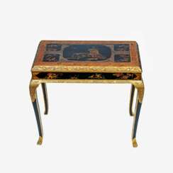 A Laquer Console Table with Chinoiseries.