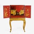 A Chinese Export Red Lacquer Cabinet on Stand. - Auction Items