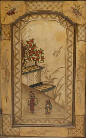 A Rare Cabinet with chinoiserie lacquer painting on a yellow coloured background. - фото 4