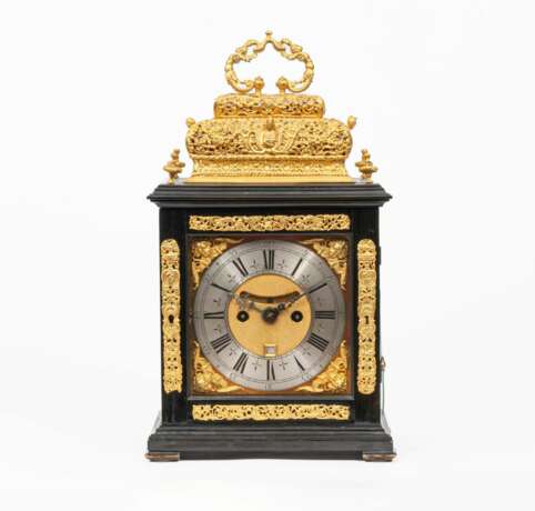 Stephen Asselin London, erw. um 1700. Frühe Queen Anne Double Basket Bracket Clock. - Foto 1