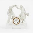 Konrad Hentschel (Cölln b. Meißen 1872 - Meißen 1907). Table clock with dancing Farmer Couple. - Auction prices