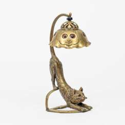 Exceptional Art Nouveau 'Cat Lamp'.