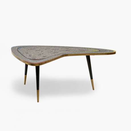 Berthold Müller-Oerlinghausen (Oerlinghausen 1893 - Kressbronn 1979). Mid Century Coffee Table mit Mosaik. - Foto 1