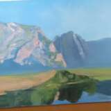 Величие масляная краска холст La peinture à l'huile Réalisme contemporain Paysages avec rivière Ukraine 2024 - photo 1