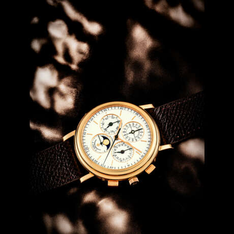 VACHERON CONSTANTIN. AN 18K GOLD AUTOMATIC PERPETUAL CALENDAR CHRONOGRAPH WRISTWATCH WITH MOON PHASES AND LEAP YEAR INDICATION - photo 1