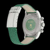 ROLEX. AN ATTRACTIVE 18K WHITE GOLD AUTOMATIC CHRONOGRAPH WRISTWATCH WITH GREEN CHRYSOPRASE DIAL - photo 2