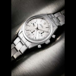 ROLEX. A RARE STAINLESS STEEL CHRONOGRAPH WRISTWATCH WITH BRACELET