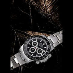 ROLEX. A STAINLESS STEEL AUTOMATIC CHRONOGRAPH WRISTWATCH WITH BRACELET