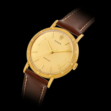 ROLEX. AN 18K GOLD WRISTWATCH WITH SWEEP CENTRE SECONDS - Foto 1