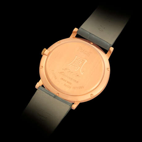 PIAGET. A RARE 18K PINK GOLD AND DIAMOND-SET LIMITED EDITION WRISTWATCH WITH CLOISONN&#201; ENAMEL DIAL BY ANITA PORCHET - Foto 2