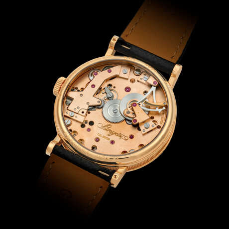 BREGUET. AN 18K PINK GOLD SEMI-SKELETONISED WRISTWATCH WITH POWER RESERVE - фото 2