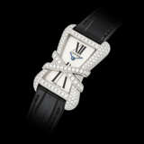 CARTIER. AN 18K WHITE GOLD AND DIAMOND-SET WRISTWATCH - Foto 1