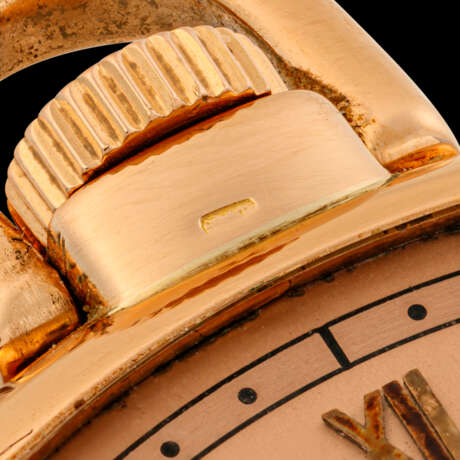 PATEK PHILIPPE. A BEAUTIFUL AND RARE 18K PINK GOLD POCKET WATCH WITH PINK DIAL - photo 3
