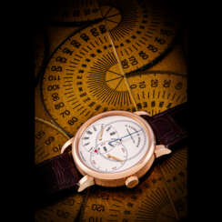 A. LANGE &amp; S&#214;HNE. A RARE 18K PINK GOLD LIMITED EDITION WRISTWATCH WITH JUMPING SECONDS