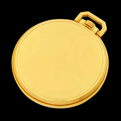 PATEK PHILIPPE. A RARE 18K GOLD POCKET WATCH WITH MULTI-TONE DIAL - Foto 2
