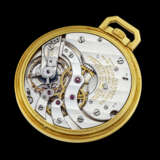 PATEK PHILIPPE. A RARE 18K GOLD POCKET WATCH WITH MULTI-TONE DIAL - photo 3