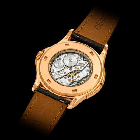 PATEK PHILIPPE. AN 18K PINK GOLD DUAL TIME WRISTWATCH WITH 24 HOUR INDICATION AND BREGUET NUMERALS - photo 2