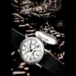 PATEK PHILIPPE. AN 18K WHITE GOLD AUTOMATIC PERPETUAL CALENDAR WRISTWATCH WITH SWEEP CENTRE SECONDS, RETROGRADE DATE, MOON PHASES AND LEAP YEAR INDICATION