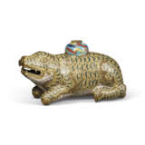 A CLOISONN&#201; ENAMEL TIGER-FORM WATER DROPPER - фото 1