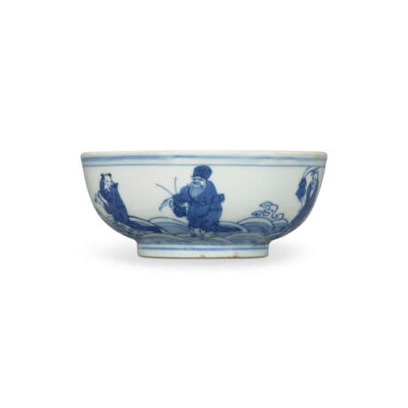 A BLUE AND WHITE ‘DAOIST IMMORTALS` BOWL - Foto 1