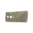 A THIN MOTTLED BUFF AND GREY JADE BLADE - Auction prices