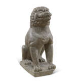 A LARGE LIMESTONE CARVING OF A SEATED LION - фото 4