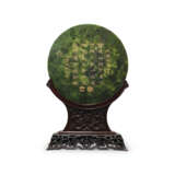 A PAIR OF LARGE SPINACH-GREEN JADE `LANDSCAPE` CIRCULAR TABLE SCREENS INSCRIBED WITH IMPERIAL POEMS - photo 4