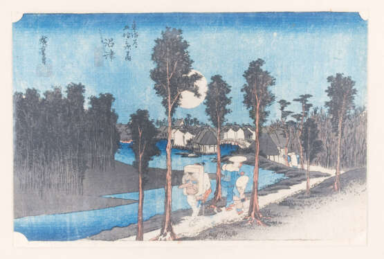 Lot 2 Farbholzschnitte von Hiroshige (1797–1858) - photo 2