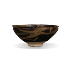 A JIZHOU SPLASHED BLACK-GLAZED TEA BOWL