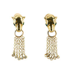Panther-Emerald-Diamond-Ear Clip Ons