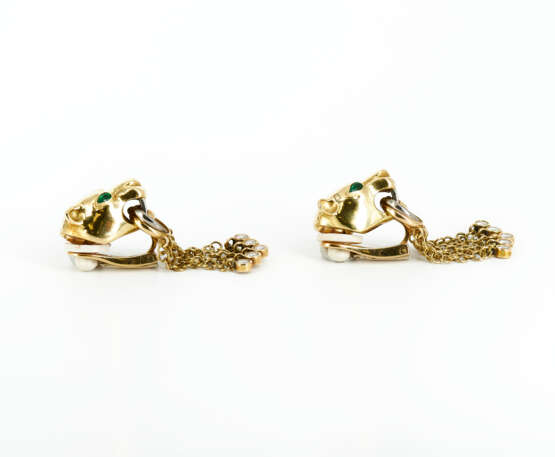 Panther-Emerald-Diamond-Ear Clip Ons - photo 2