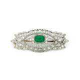 Emerald-Diamond-Brooch - photo 1