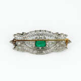 Smaragd-Diamant-Brosche - Foto 3