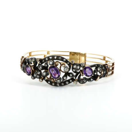 Amethyst-Diamant-Armreif - Foto 1