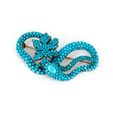 Snake-Turquoise-Brooch - photo 1