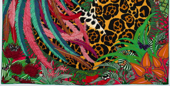 Hermès. Scarf "Jaguar Quetzal" - фото 2