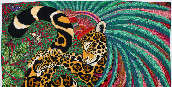 Hermès. Scarf "Jaguar Quetzal" - фото 5