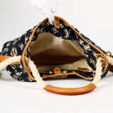 Louis Vuitton. Limited Edition Navy Blue Bulles MM Segeltuch Handtasche - Foto 6