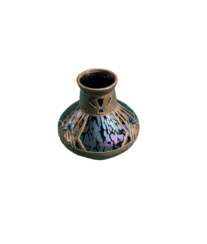 Vase superpos&eacute; en cuivre et verre Johann Loetz Witwe, d&eacute;but du 20e si&egrave;cle, Autriche. 