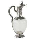 Glass wine jug in silver. France 19th century. Стеклянный кувшин для вина в серебре. Франция 19 век. Pichet à vin en verre en argent. France 19ème siècle. - фото 1