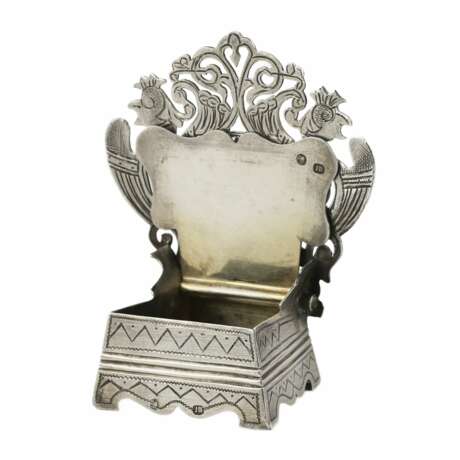 Mikhail Goloshchapov Silver salt shaker-throne. 1899-1908 Silver 84 Gilding Neo-Russian At the turn of 19th -20th century - photo 5